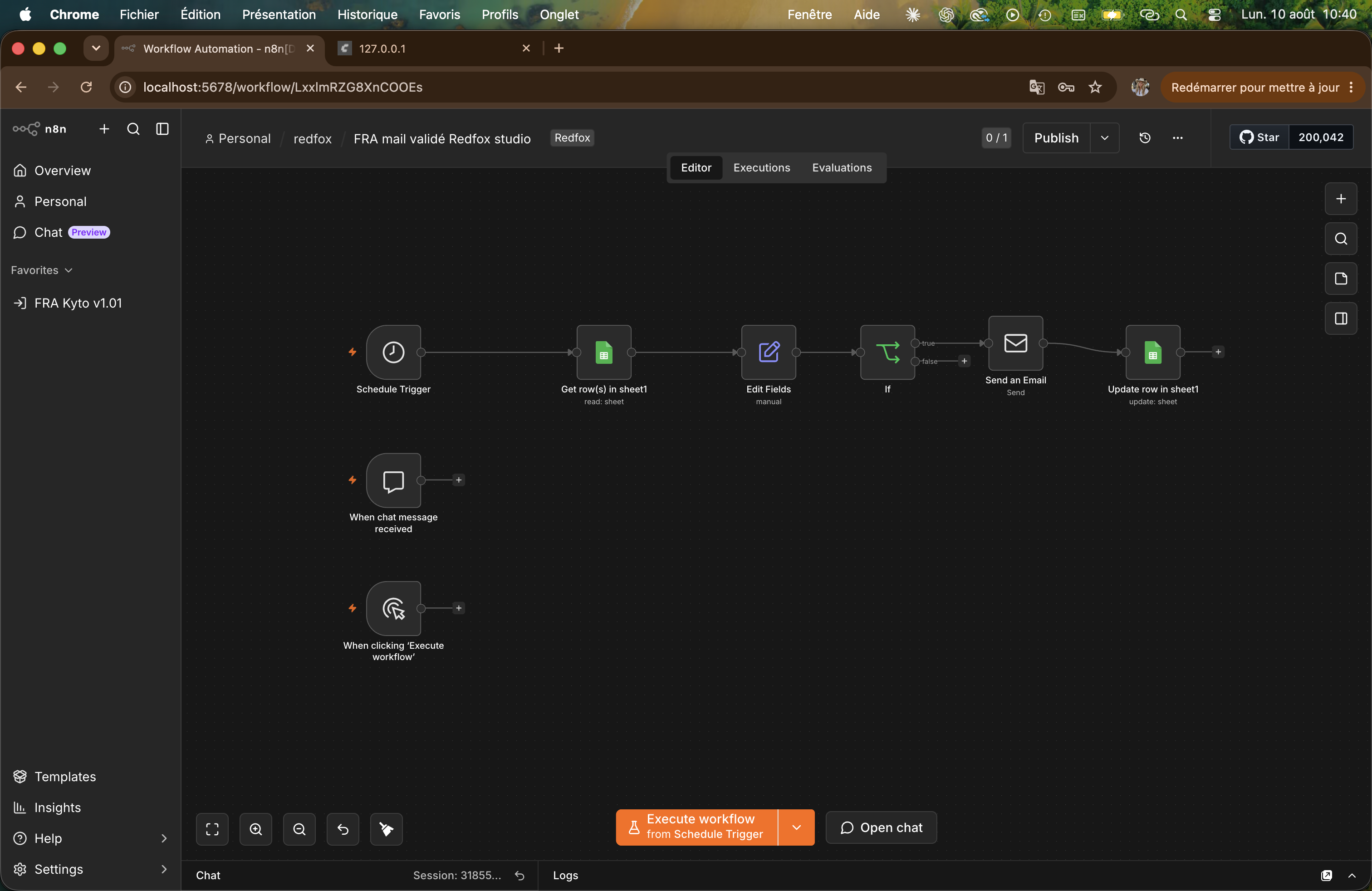n8n workflow for scheduled email delivery